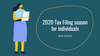 NEW DESIGN - 2020 Tax Filing Season for Individuals